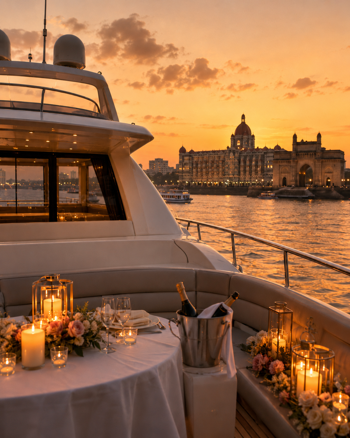 Romantic private yacht for couples in Mumbai