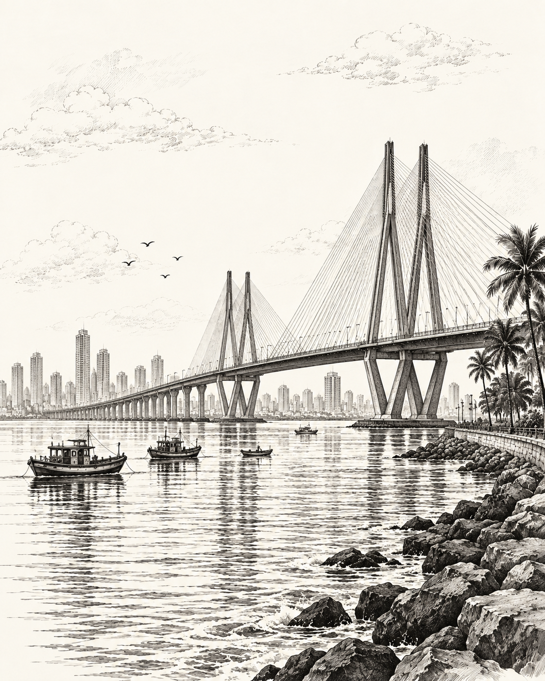 Mumbai illustration accompanying the story of its landmarks and neighbourhoods