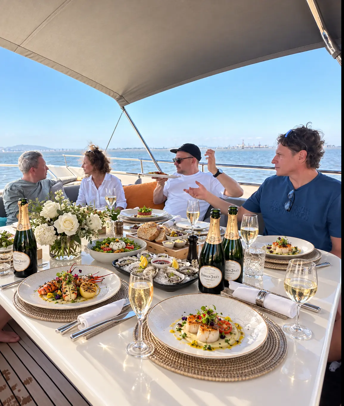 Private morning yacht hospitality on Mumbai Harbour